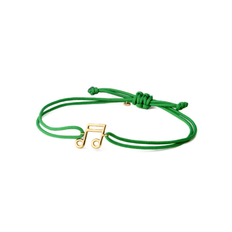 BRACCIALE CORDINO NOTA MUSICALE IN ORO 9KT BRACCIALE CORDINO NOTA MUSICALE IN ORO 9KT