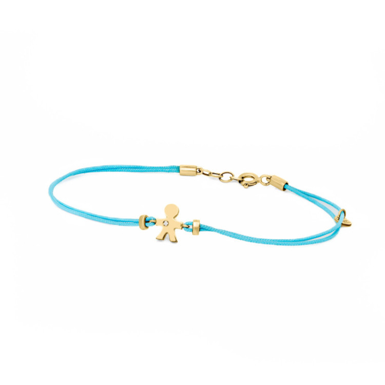 BRACCIALE CORDINO BIMBO IN ORO 9KT E BRILLANTE BRACCIALE CORDINO BIMBO IN ORO 9KT E BRILLANTE