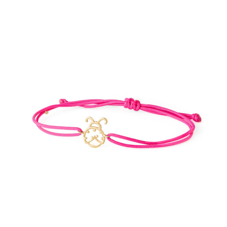 BRACCIALE CORDINO COCCINELLA IN ORO 9KT BRACCIALE CORDINO COCCINELLA IN ORO 9KT