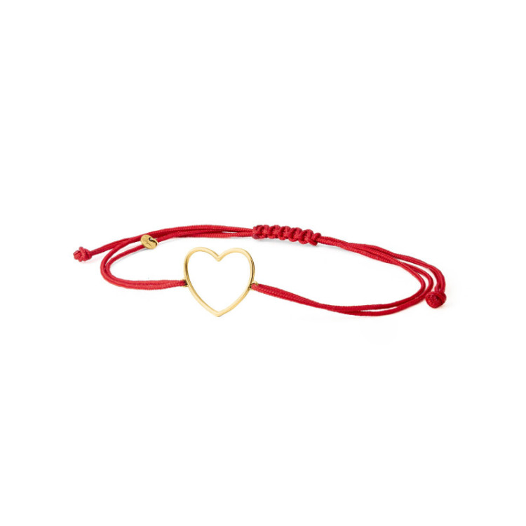 BRACCIALE CORDINO CUORE IN ORO 9KT BRACCIALE CORDINO CUORE IN ORO 9KT