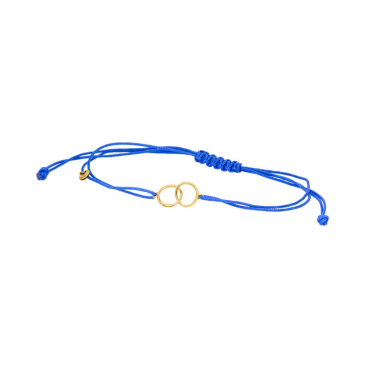 BRACCIALE CORDINO CERCHI IN ORO 9KT BRACCIALE CORDINO CERCHI IN ORO 9KT