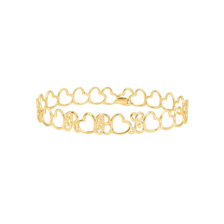 MANCHETTE IN ORO 9KT LETTERE MANCHETTE IN ORO 9KT LETTERE