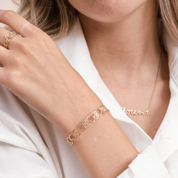 MANCHETTE IN ORO 9KT LETTERE