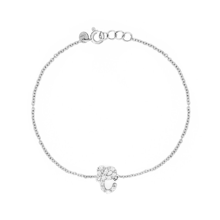 BRACCIALE IN ORO 9KT LETTERE IN BRILLANTI BRACCIALE IN ORO 9KT LETTERE IN BRILLANTI