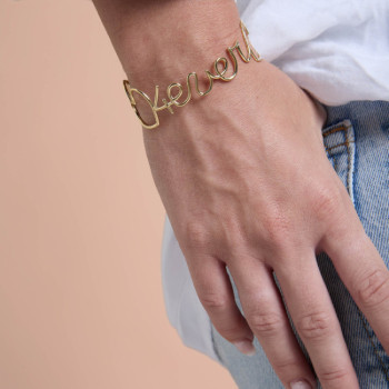 MANCHETTE IN ORO 9KT LETTERE