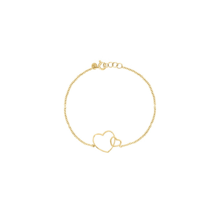 BRACCIALE IN ORO CON CUORI