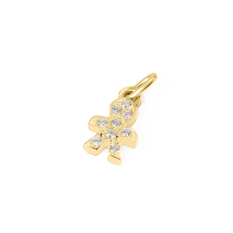 CIONDOLO IN ORO 9KT BIMBO IN BRILLANTI CIONDOLO IN ORO 9KT BIMBO IN BRILLANTI