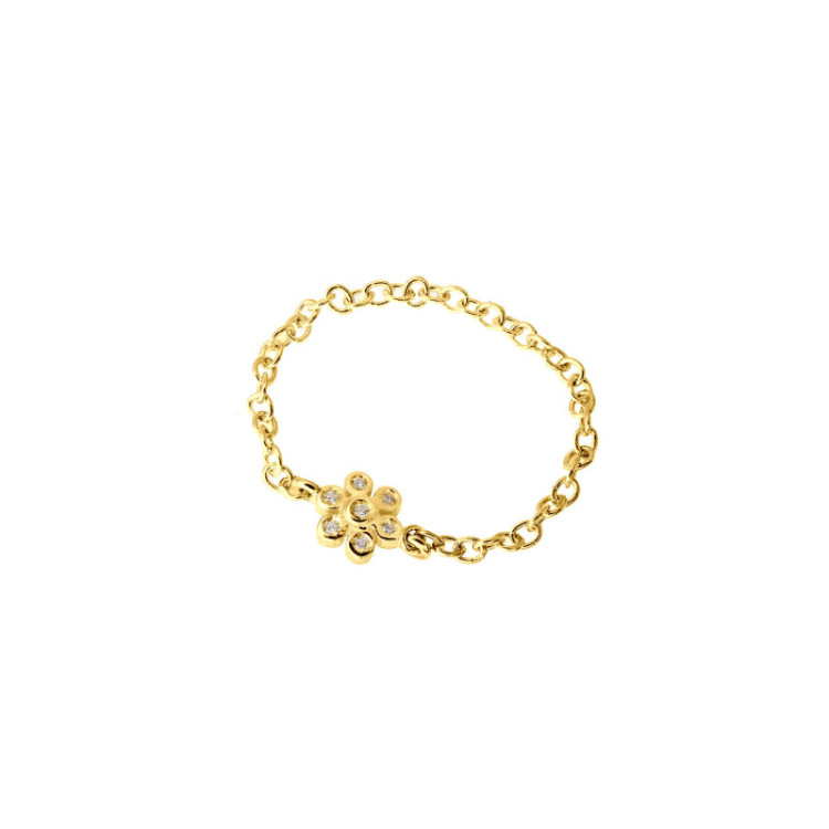 ANELLO IN ORO FIORE IN BRILLANTI
