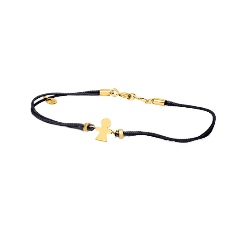 BRACCIALE BIMBA IN ORO SU CORDINO