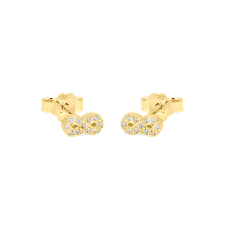 ORECCHINI IN ORO INFINITO IN BRILLANTI