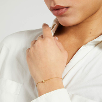 BRACCIALE IN ORO DADINI INCISI