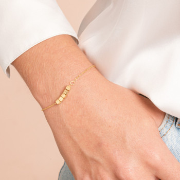 BRACCIALE IN ORO DADINI INCISI