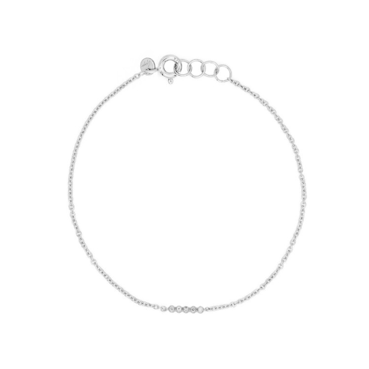 BRACCIALE IN ORO A PALLINI CON 5 BRILLANTI
