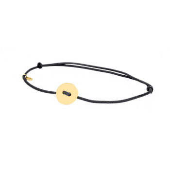 BRACCIALE TONDO IN ORO SU CORDINO