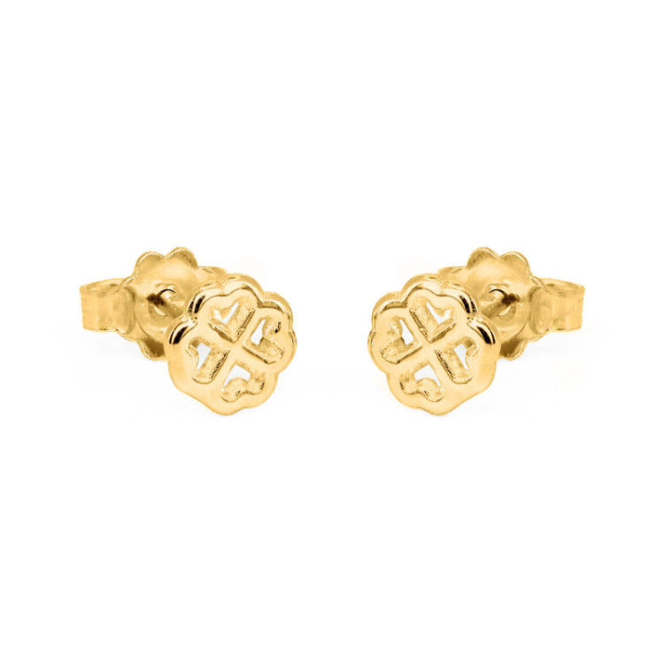 ORECCHINI IN ORO 9KT QUADRIFOGLIO ORECCHINI IN ORO 9KT QUADRIFOGLIO
