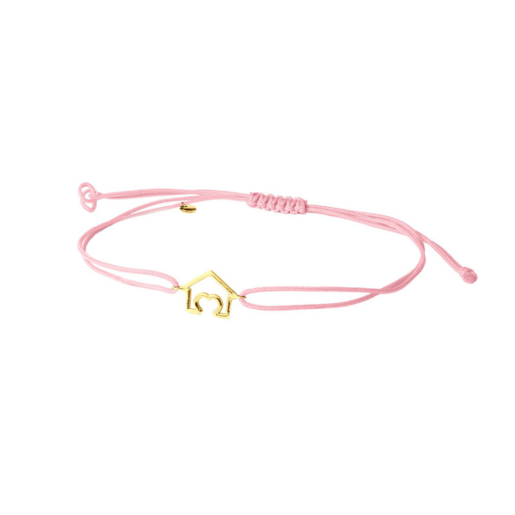 BRACCIALE IN ORO CON CASA E CORDINO BRACCIALE IN ORO CON CASA E CORDINO