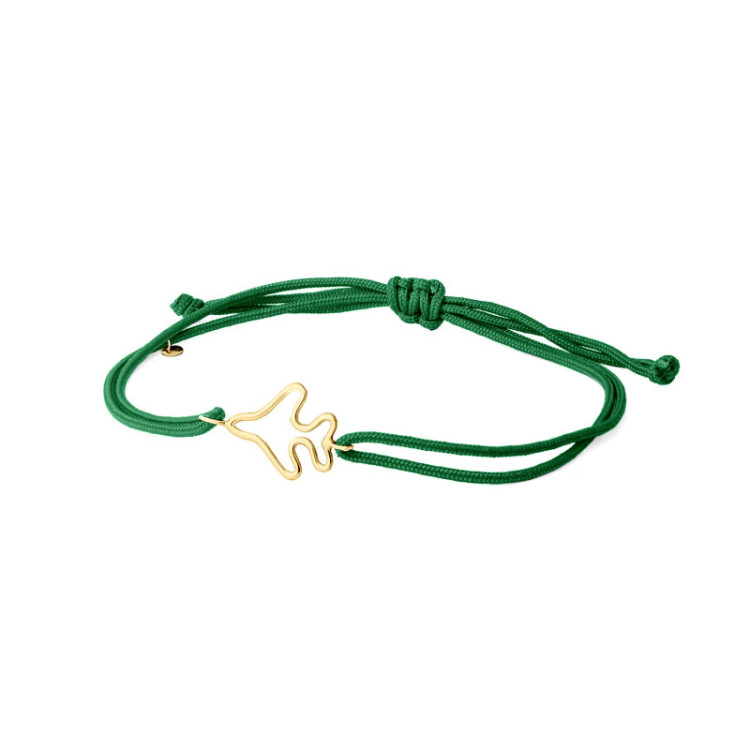 BRACCIALE IN ORO CON AEREO E CORDINO BRACCIALE IN ORO CON AEREO E CORDINO