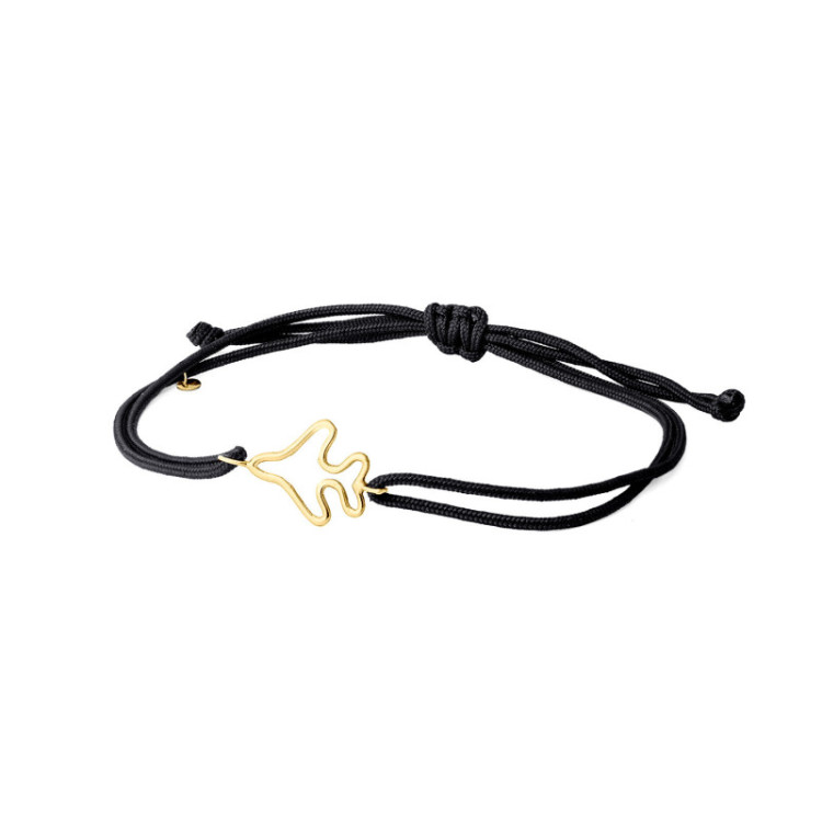 BRACCIALE IN ORO CON AEREO E CORDINO