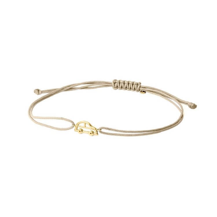 BRACCIALE IN ORO CON MACCHINA E CORDINO