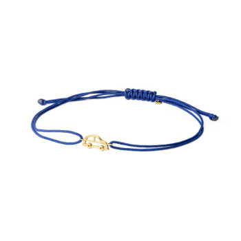 BRACCIALE IN ORO CON MACCHINA E CORDINO