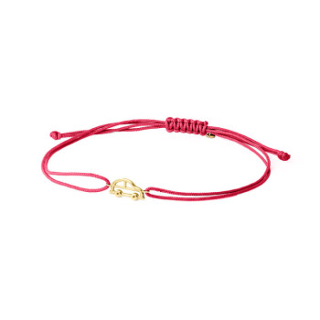 BRACCIALE IN ORO CON MACCHINA E CORDINO