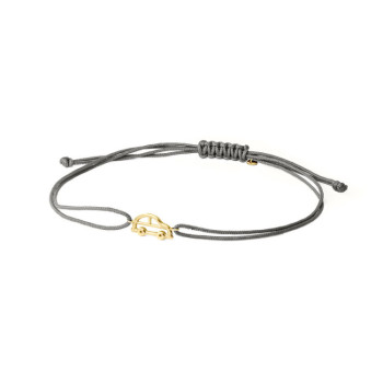 BRACCIALE IN ORO CON MACCHINA E CORDINO