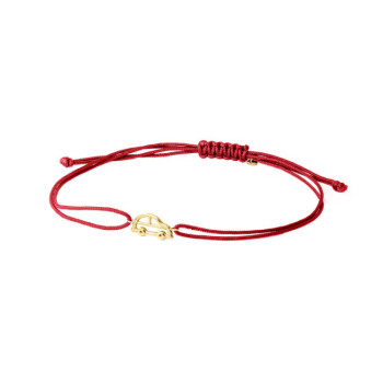 BRACCIALE IN ORO CON MACCHINA E CORDINO