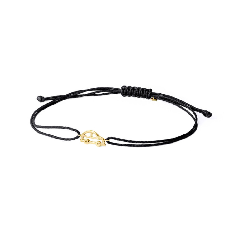BRACCIALE IN ORO CON MACCHINA E CORDINO