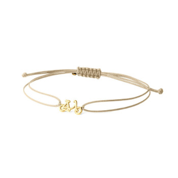 BRACCIALE IN ORO CON BICICLETTA E CORDINO