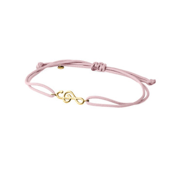 BRACCIALE IN ORO CON CHIAVE DI VIOLINO E CORDINO