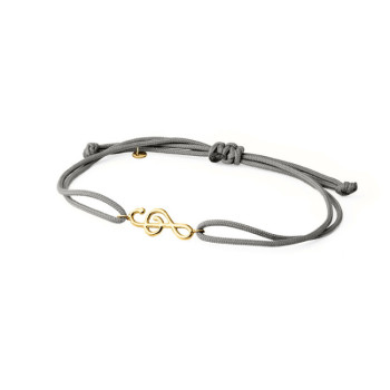 BRACCIALE IN ORO CON CHIAVE DI VIOLINO E CORDINO