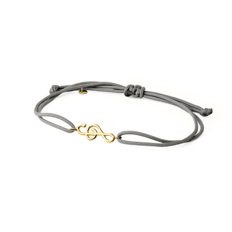 BRACCIALE IN ORO CON CHIAVE DI VIOLINO E CORDINO BRACCIALE IN ORO CON CHIAVE DI VIOLINO E CORDINO