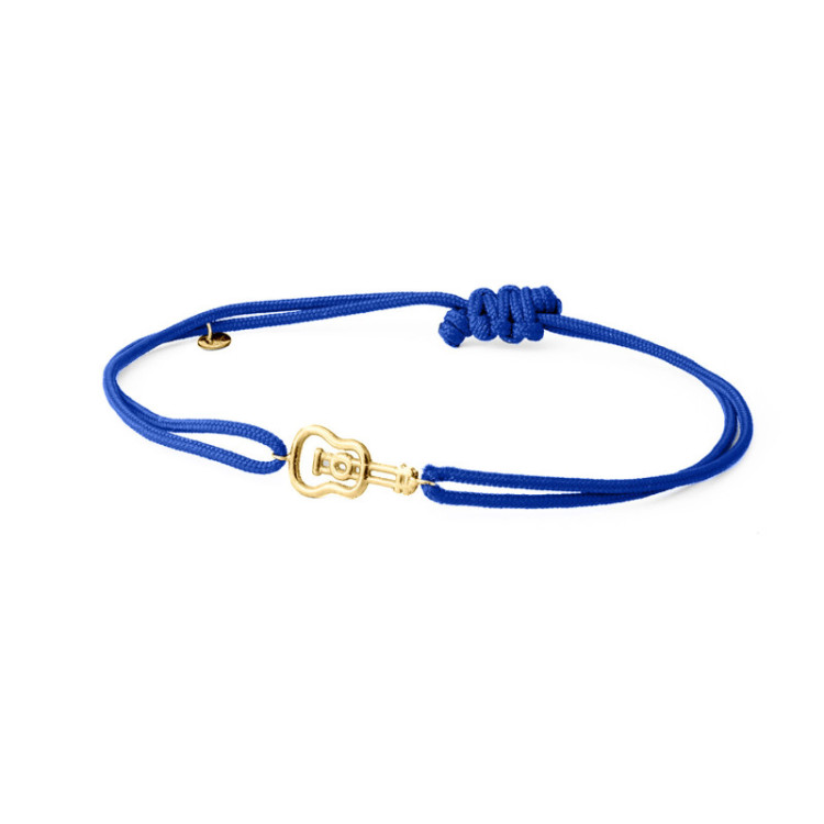 BRACCIALE IN ORO CON CHITARRA E CORDINO BRACCIALE IN ORO CON CHITARRA E CORDINO