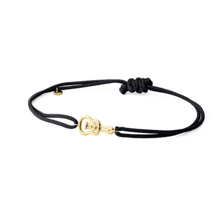 BRACCIALE IN ORO CON CHITARRA E CORDINO