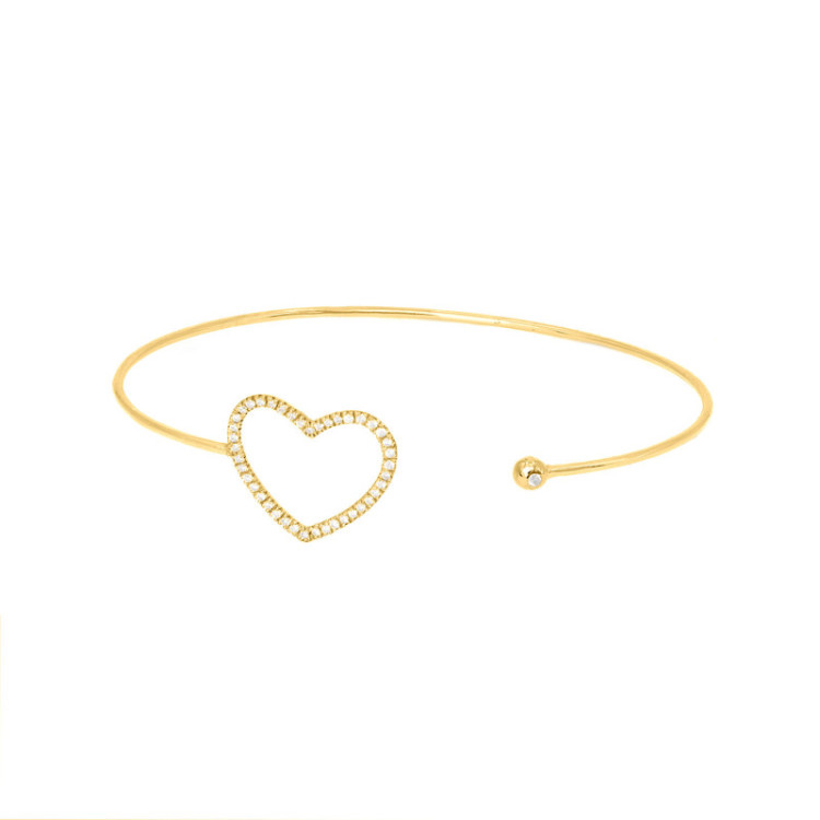 MANCHETTE IN ORO PEPITA E CUORE IN BRILLANTI