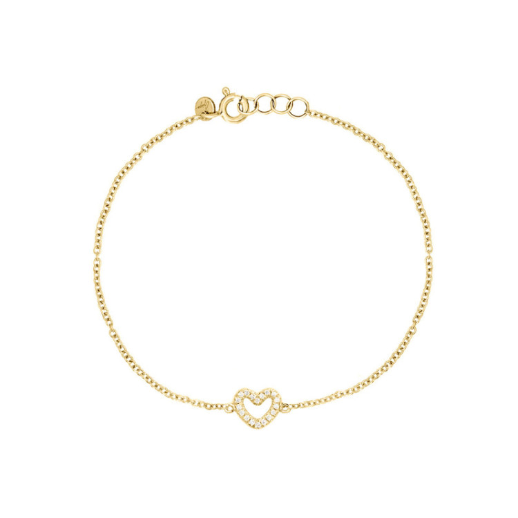 BRACCIALE IN ORO CUORE IN BRILLANTI