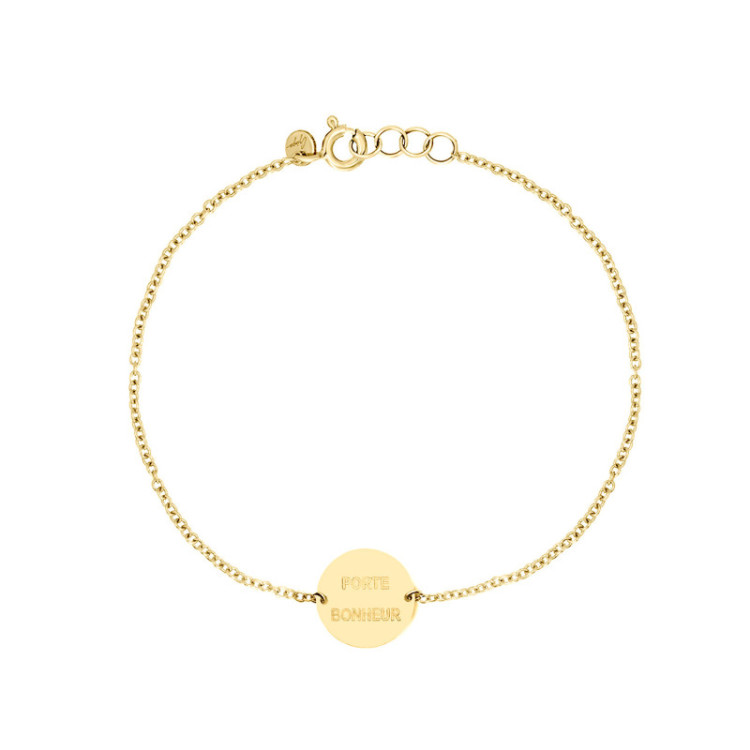 BRACCIALE IN ORO TONDO INCISO