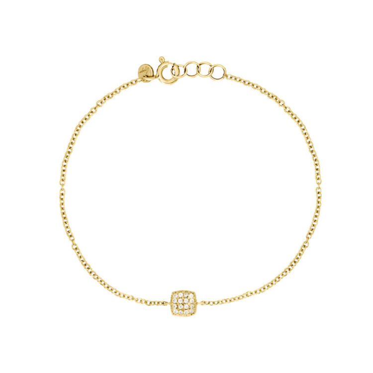 BRACCIALE IN ORO QUADRATO IN BRILLANTI