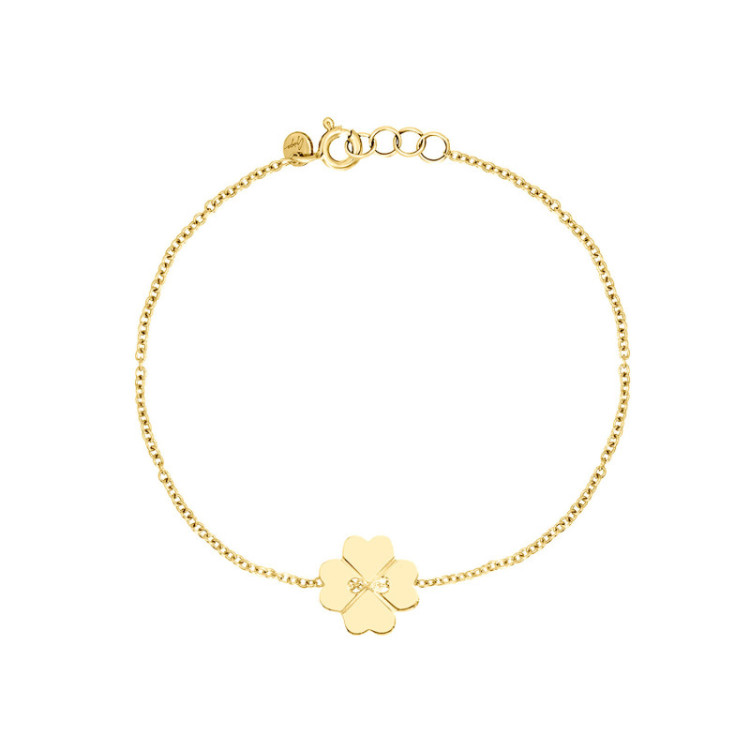 BRACCIALE IN ORO QUADRIFOGLIO