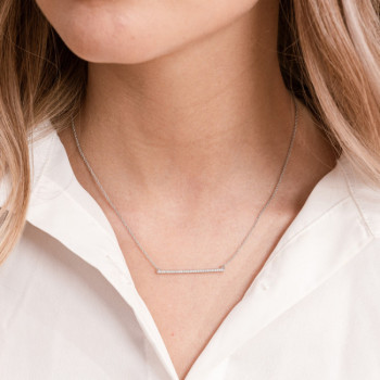 GIROCOLLO IN ORO BARRETTA IN BRILLANTI