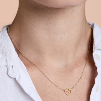 GIROCOLLO IN ORO QUADRIFOGLIO