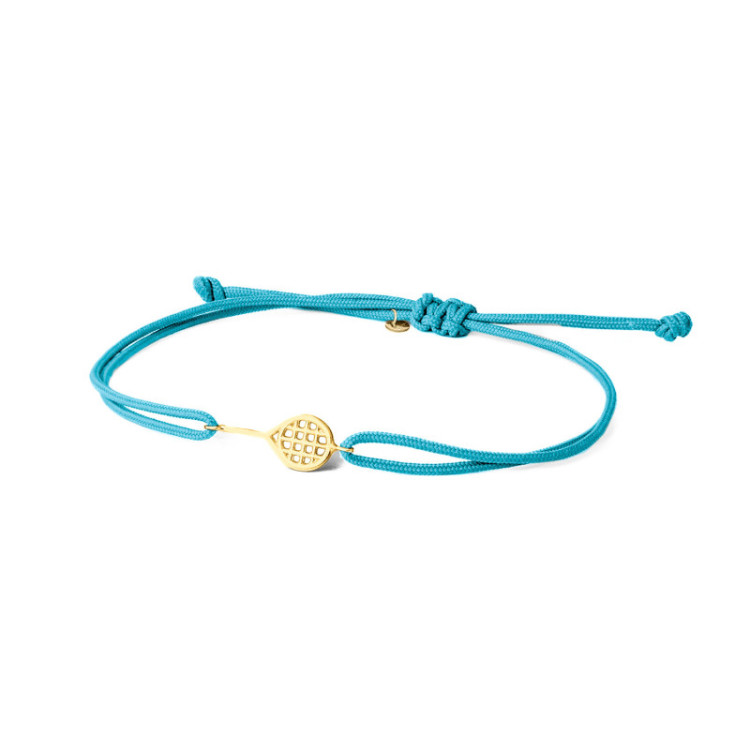 BRACCIALE IN ORO CON RACCHETTA E CORDINO