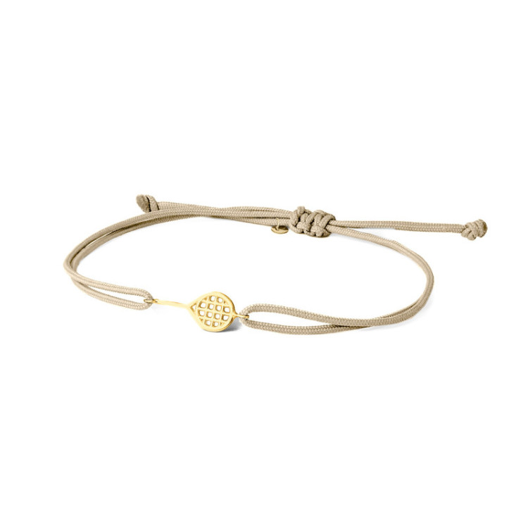 BRACCIALE IN ORO CON RACCHETTA E CORDINO BRACCIALE IN ORO CON RACCHETTA E CORDINO