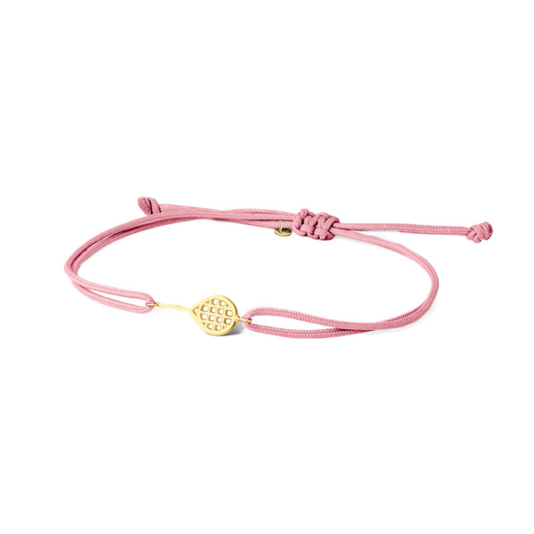 BRACCIALE IN ORO CON RACCHETTA E CORDINO BRACCIALE IN ORO CON RACCHETTA E CORDINO