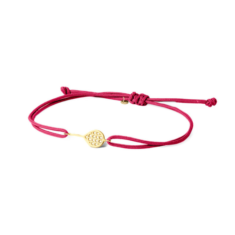 BRACCIALE IN ORO CON RACCHETTA E CORDINO