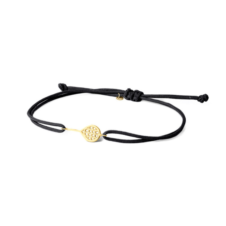 BRACCIALE IN ORO CON RACCHETTA E CORDINO