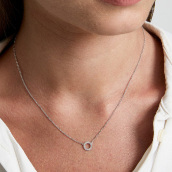 GIROCOLLO IN ORO CERCHIO IN BRILLANTI