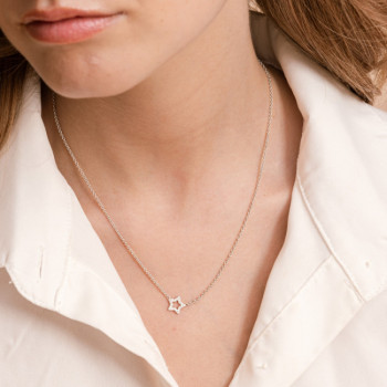 GIROCOLLO IN ORO STELLA IN BRILLANTI