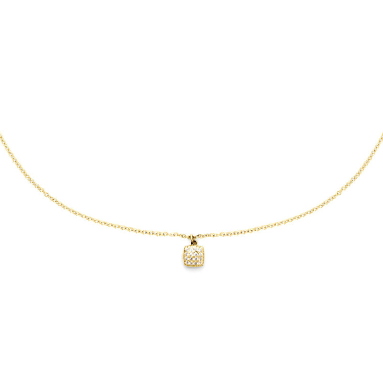 GIROCOLLO IN ORO QUADRATO IN BRILLANTI
