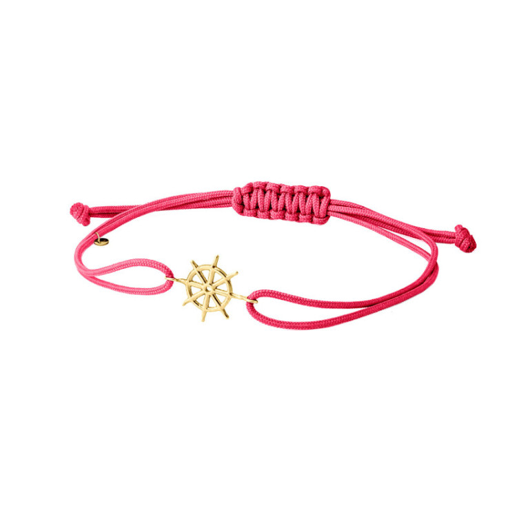 BRACCIALE IN ORO CON TIMONE E CORDINO